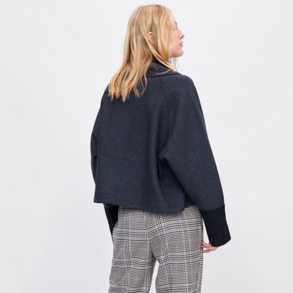 New! High Collar Zara Wool Fashion Top, Size S - Picture 4 of 8